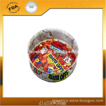 Round Big Tin Tray with Full Color Printing